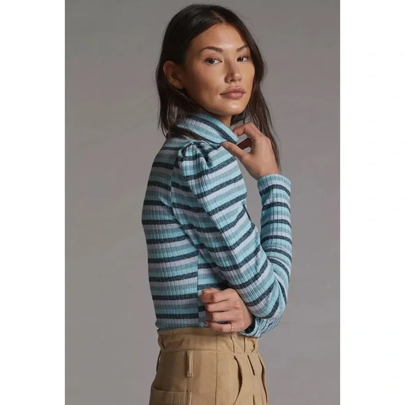 Anthropologie Maeve Puff-Sleeved Turtleneck- SZ XL - NWT - Picture 2 of 10